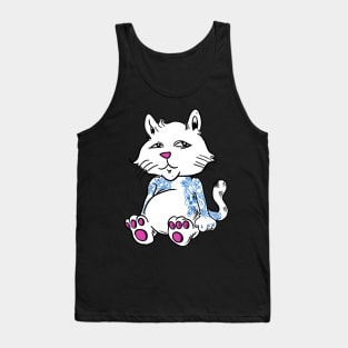 White Russian Kitty Kat Tank Top